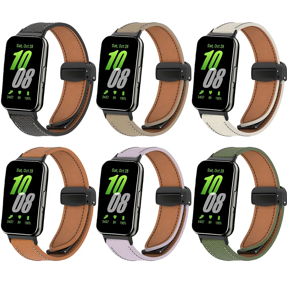 Leather Strap Watchband for Samsung Galaxy fit3（SM-R390) Watch, 6Colors Magnetic Straps for Galaxy FIT3  Leather Wristband