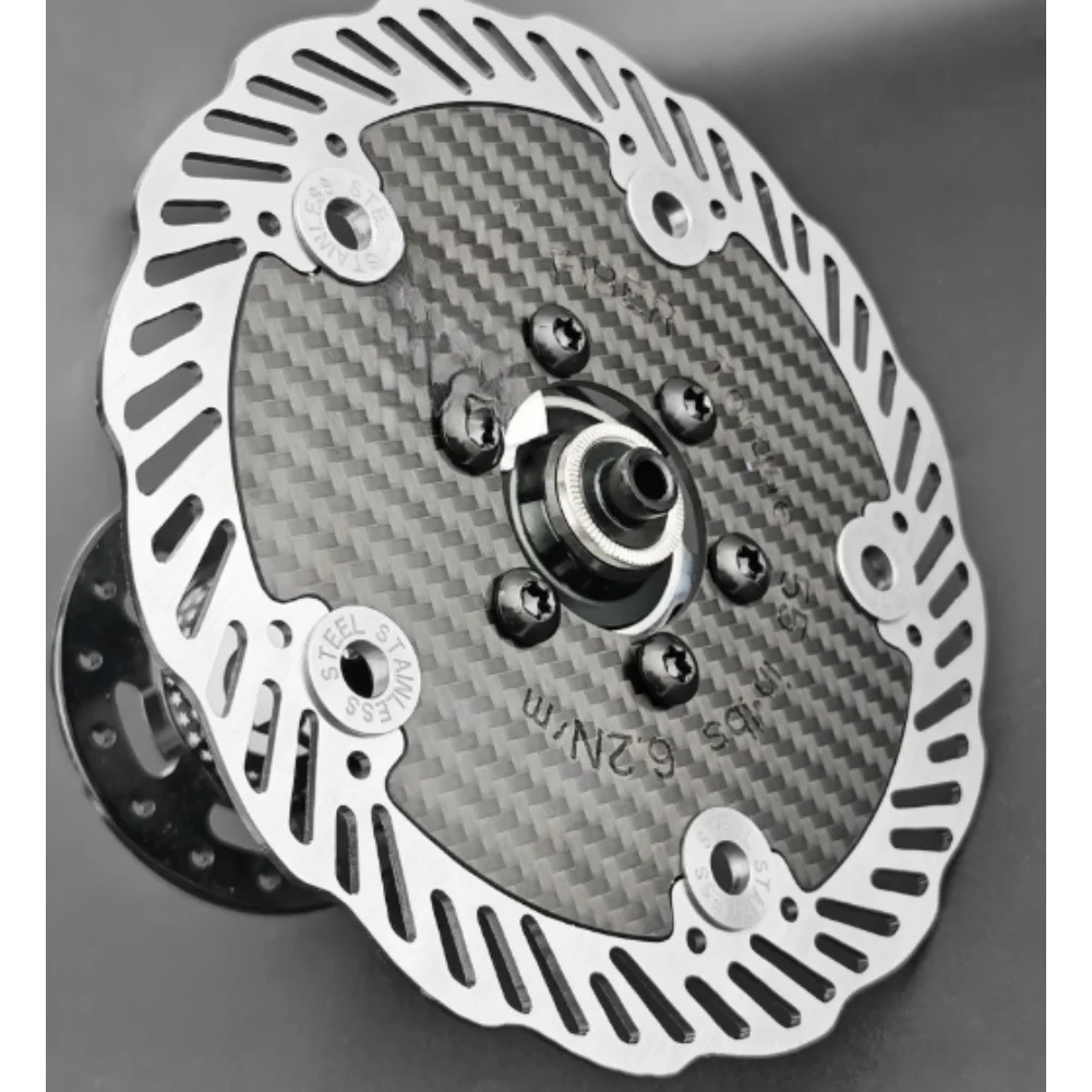 Carbon-Bremsscheibe 140mm 160mm Ultraleicht MTB für Rennrad für Rotor für Center Lock 6 Bolzen Edelstahl Fahrradteile – Detail 2