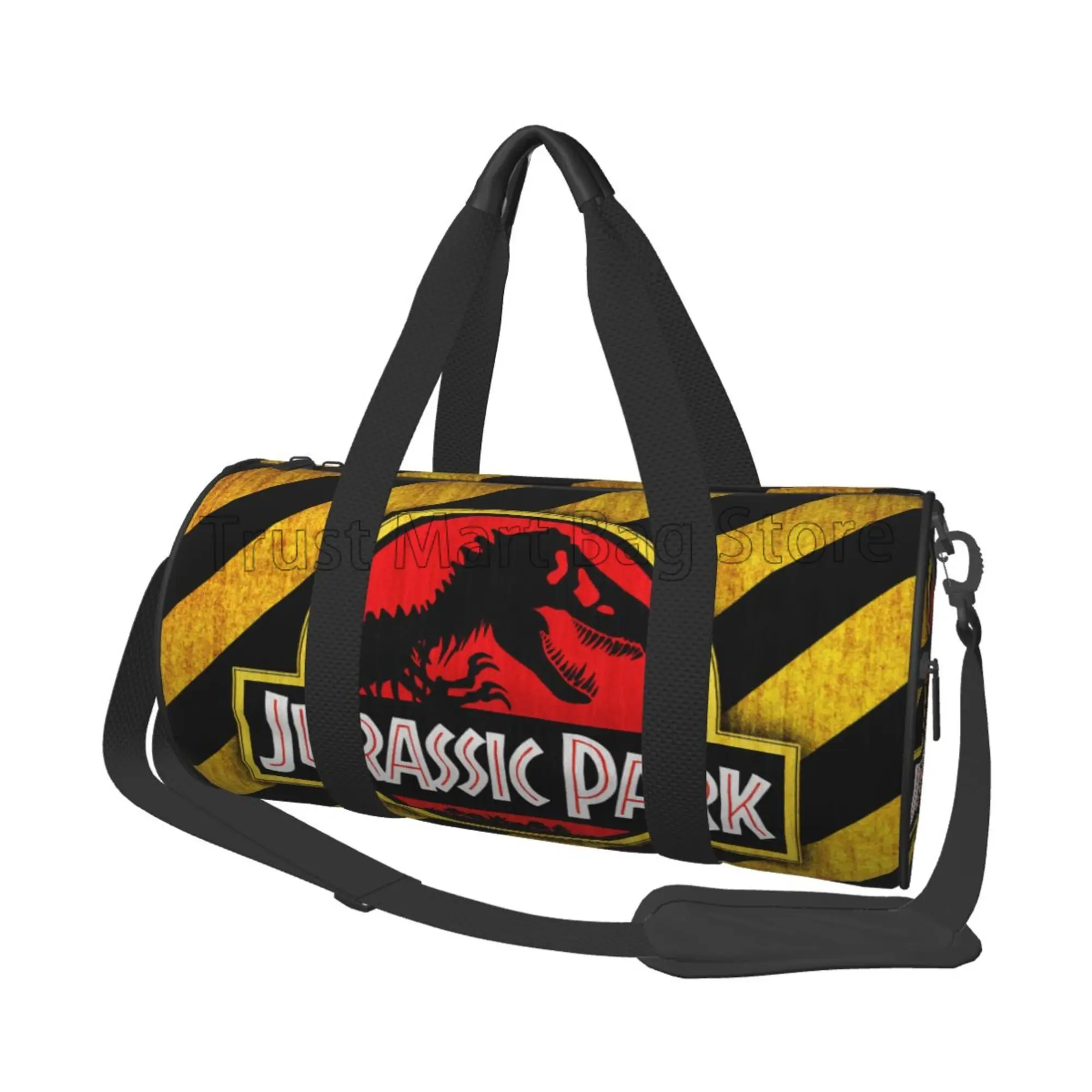 Jurassic Park Overnight Duffel Bags Weekend Carry-On Tote Luggage Bag with Zipper for Practice Canvas Travel Bag for Gym Sport