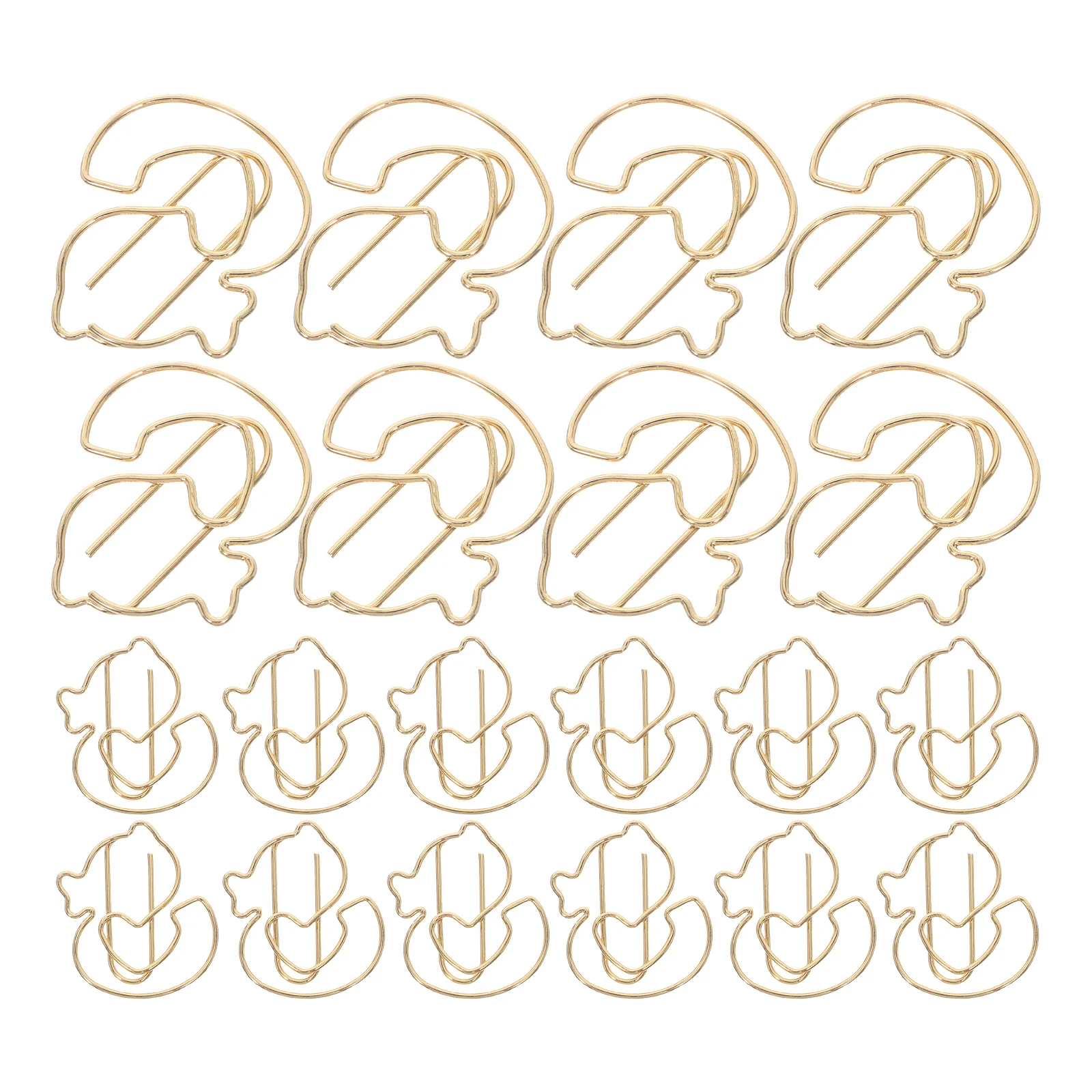 100 Pcs Cartoon Clip Office Supply Dolphin Anti-deformation Multi-function Metal Paper Clips