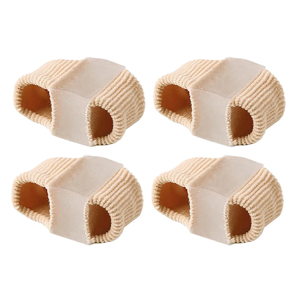 

Набор из 4 сепараторов для пальцев ног: корректоры для вальгусной деформации, мягкие тканевые разделители для пальцев, средства для ухода за ногами, обезболивающие, удобные