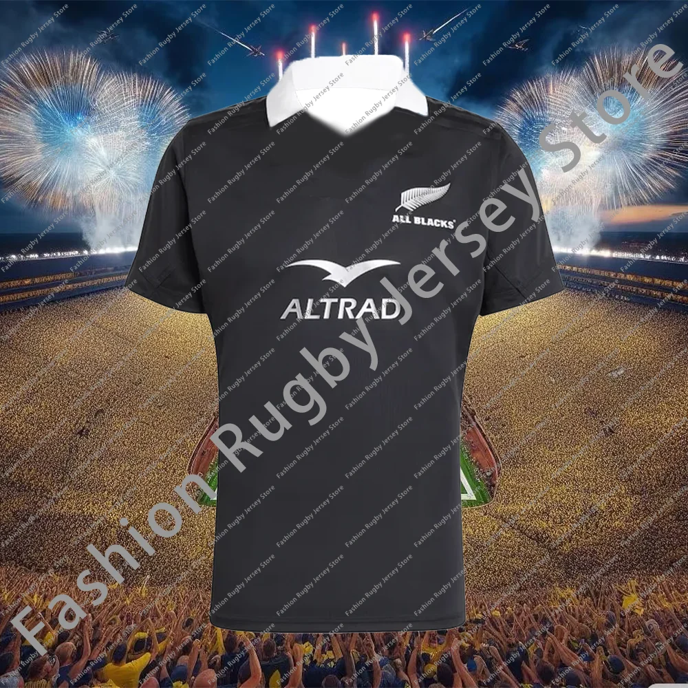 

2025 Supporters Rugby Jersey Clothes Men Kids Children Male T Shirt Team Sportswear Tee Teenager Top Polo Home All Blacks Hot