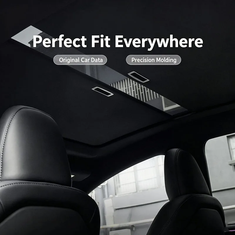 For Tesla Model YL Model Y Juniper Car Scroll Sunroof Sunshade Roof UV Protection Retractable Sun Visor Interior Accessories