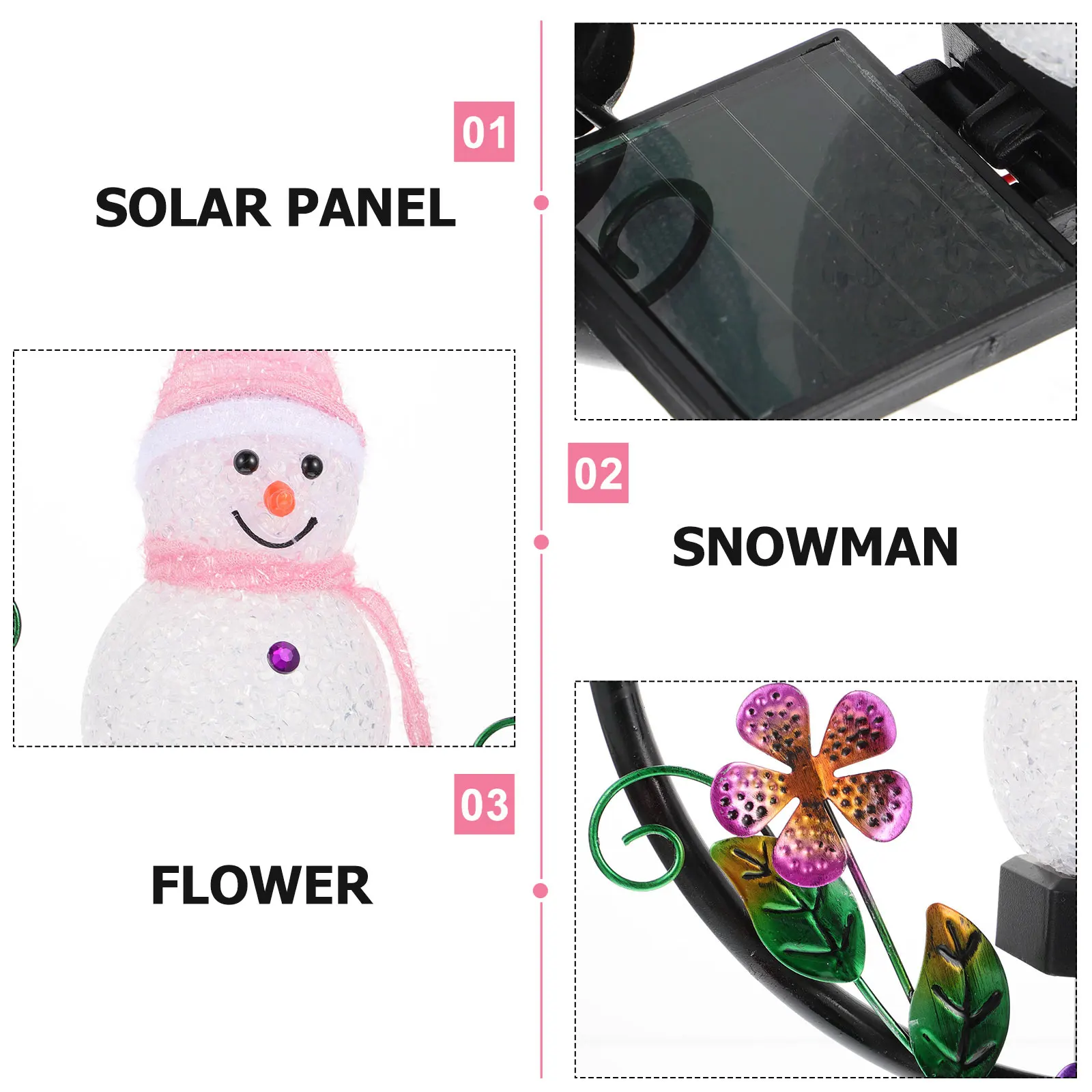 

Solar Snowman Hanging Lights Resin Iron Outdoor Decorative LED Lamp for Garden Yard Durable Gift Idea Creative Design Warm