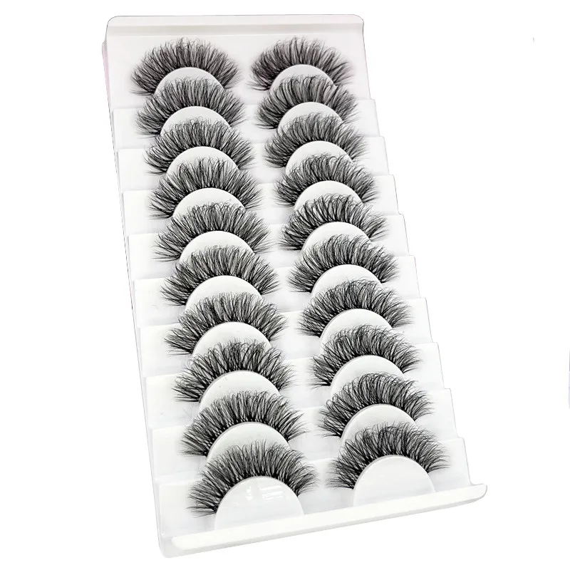 Natural invisible band Mink Lashes Transparent Band Hybrid False Eyelashes Light Volume Makeup 3D Fake Eyelashes Short Eyelash