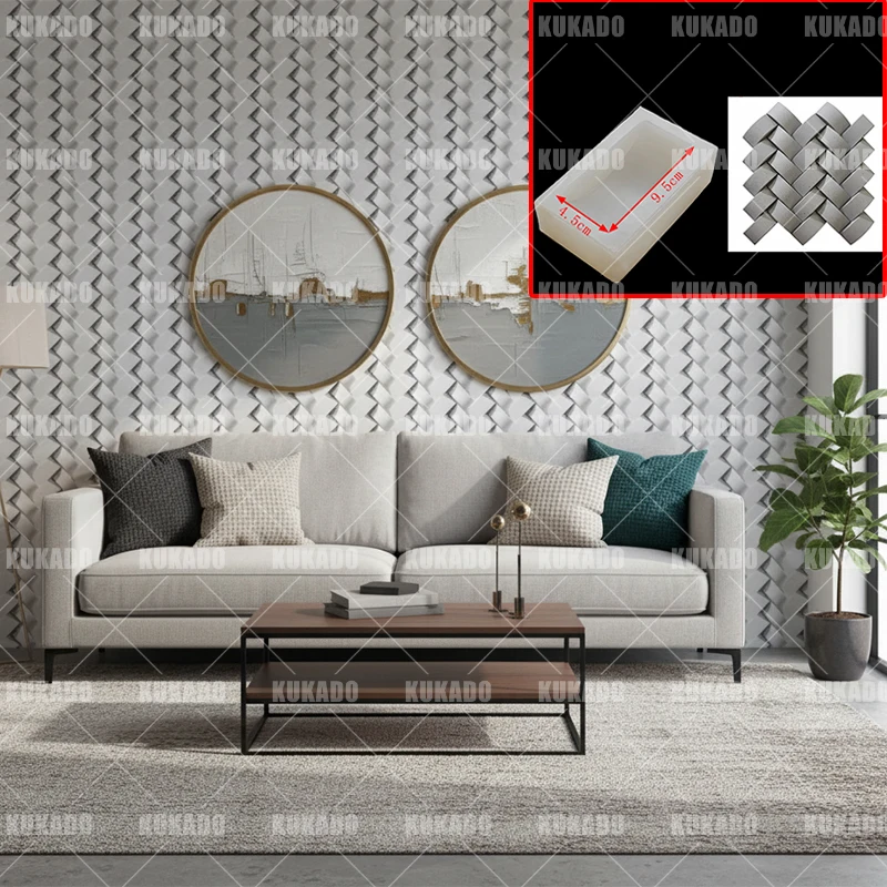 

Wall Tiles, Silicone Cement Molds, Concrete Wall Stickers, Gypsum 3D Background Walls, Home Decoration Partitions
