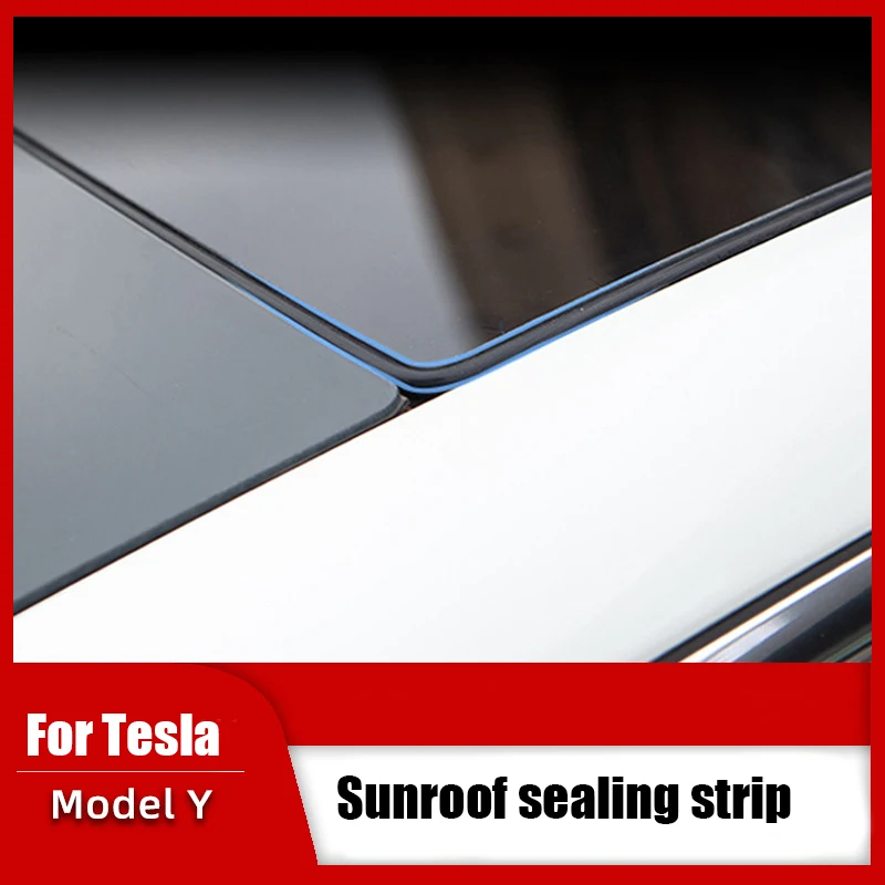 Rubber Skylight Strip Sunroof Seal For Tesla Model 3 Model Y Car Modify Accessories Noise Insulator Anti-Dust Waterproof