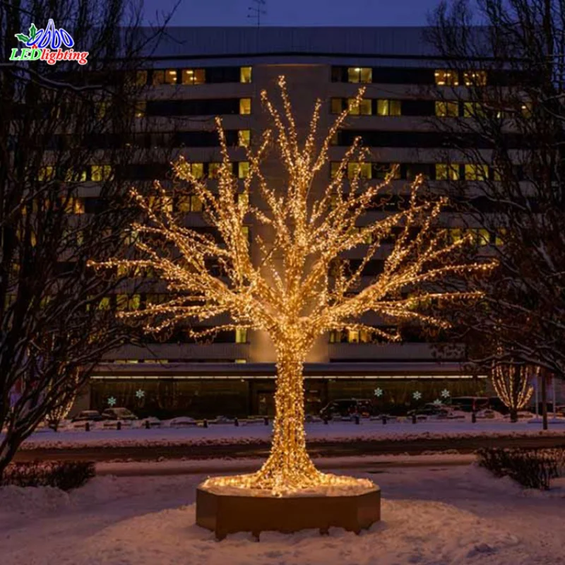 custom.Outdoor commercial public decoration  3D motif light large led artificial tree