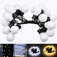 10 20LEDs/M LED Bulbs Outdoor Camp String Lights EU US Plug LED Fairy Lights 3M 6M Party Wedding Garden Street Patio Decoration