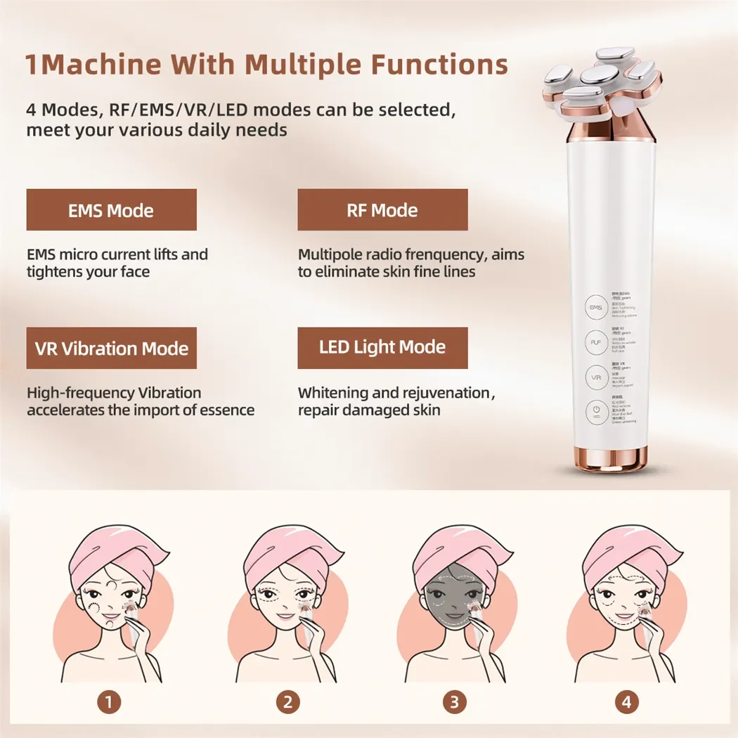 

Multi-Functional Facial Hammer Face Lifting Skin Rejuvenation Home Use 1 Mhz Facial Care Beauty Products