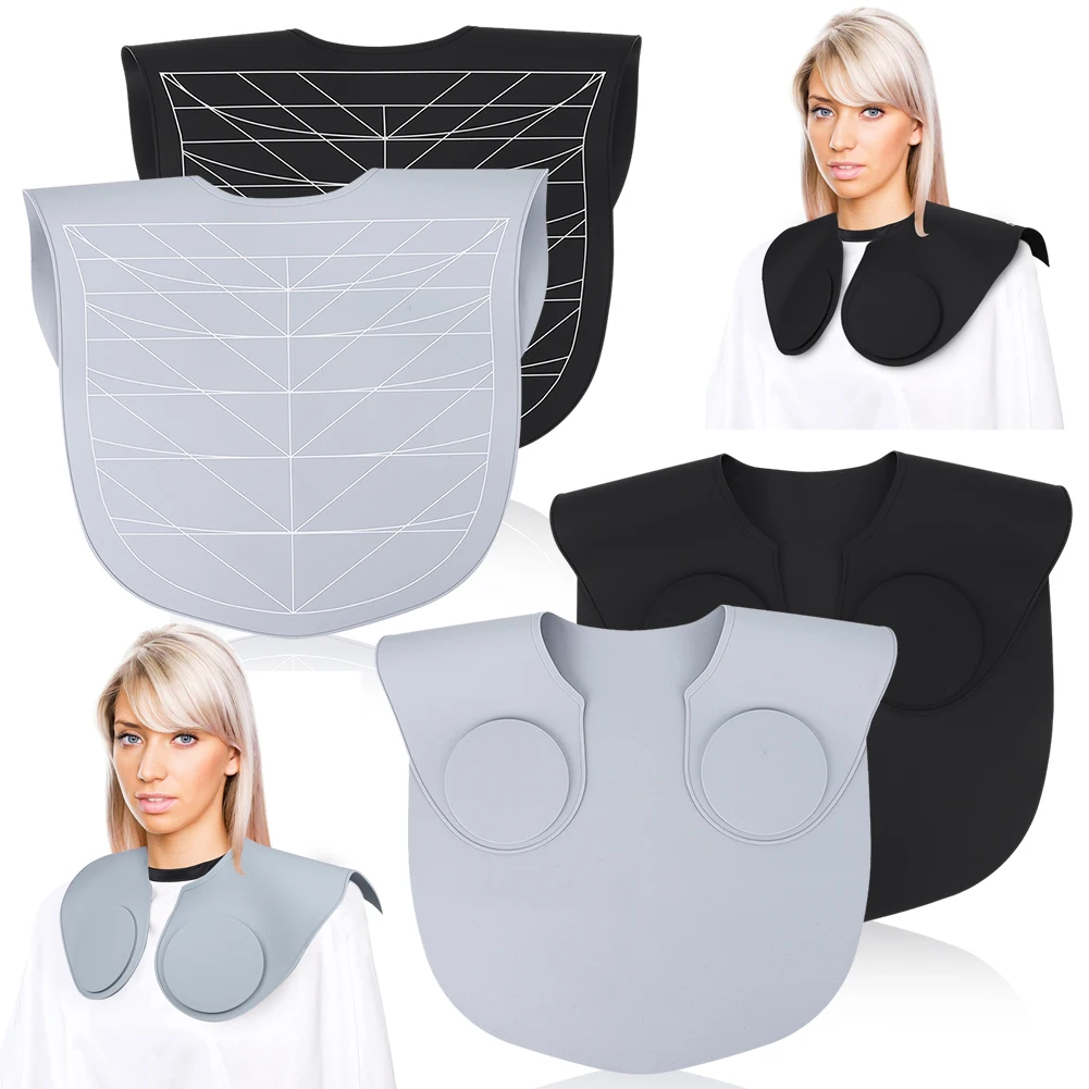 Silicone Haircut Neck Wrap Collar, Guia de corte de cabelo, Impermeável, Colorir, Cabeleireiro Cape, Hair Styling Tool