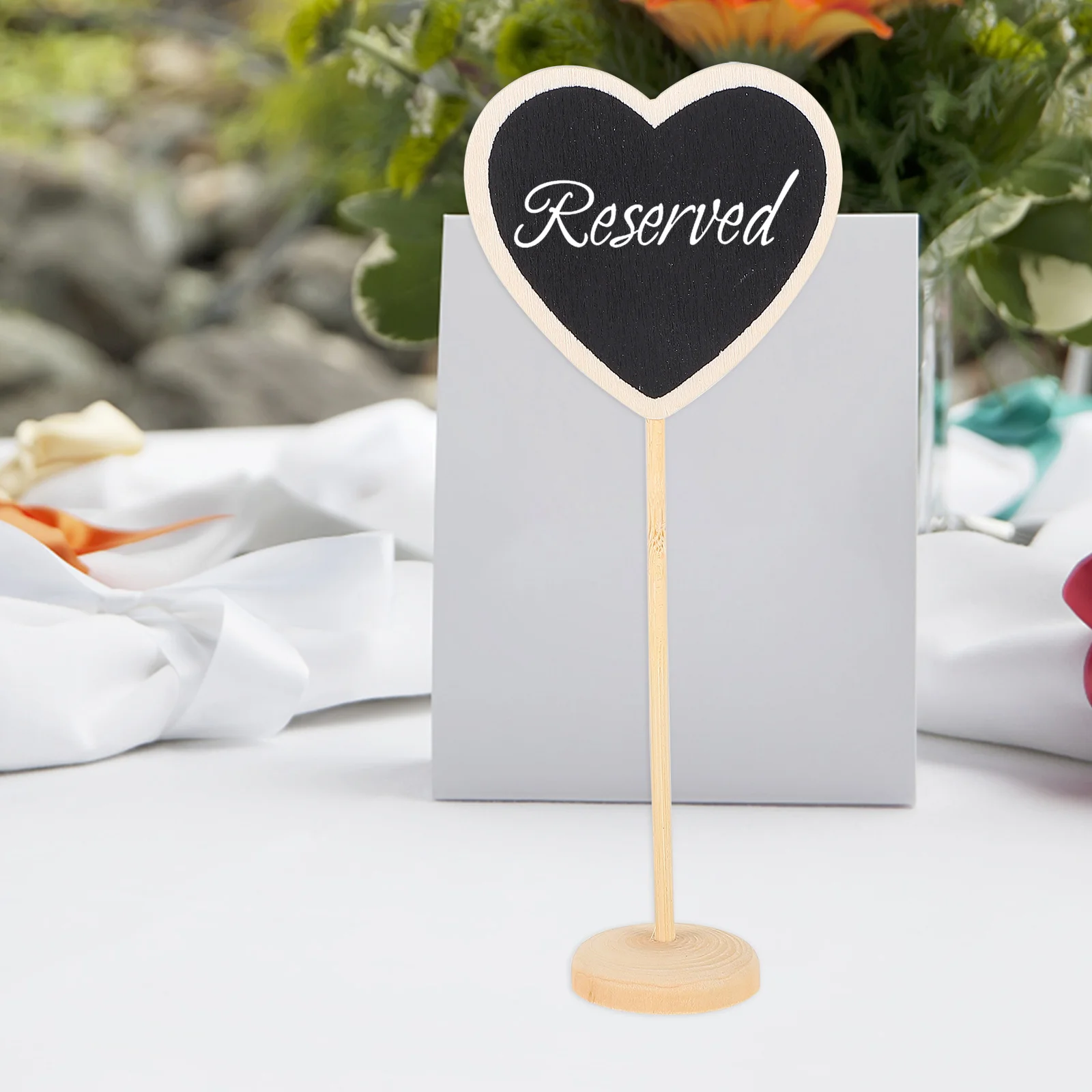 Mini Chalkboard Chalk Sign Boards Tables Blackboard Board Name Wedding Blackboards Signs Wooden Heart Plate Plates Decor