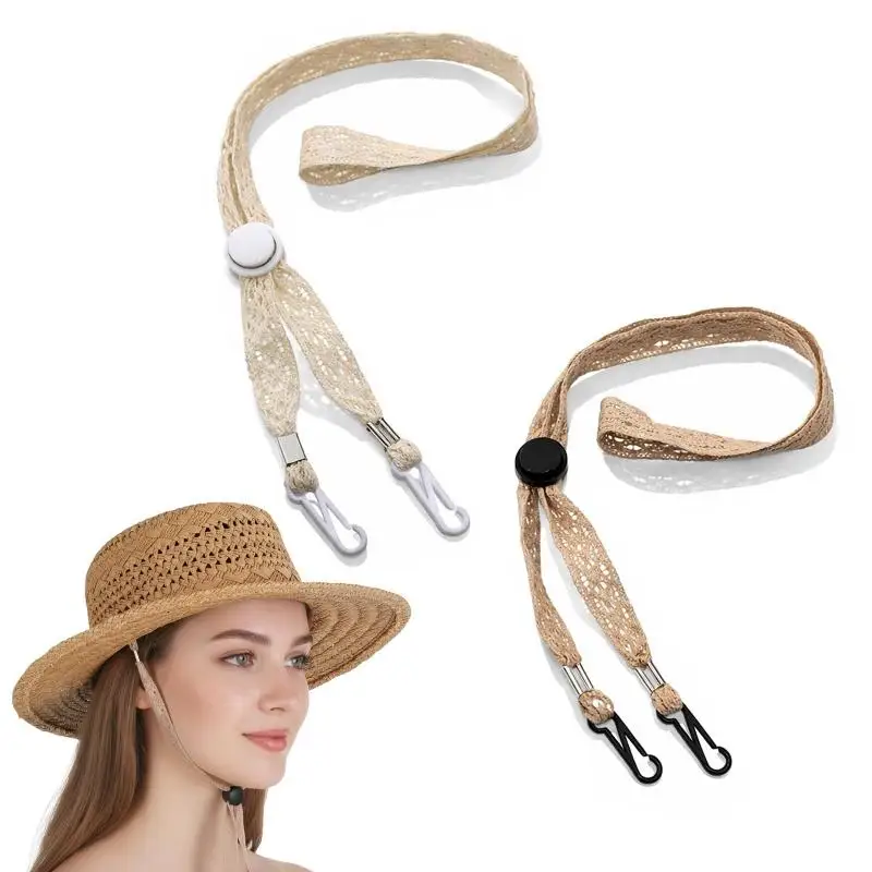 Removable Windproof Anti-lost Hat Chin Cord Adjustable Hat Strap Versatile Hat Chain Rope For Outdoor Sun Hat Protection