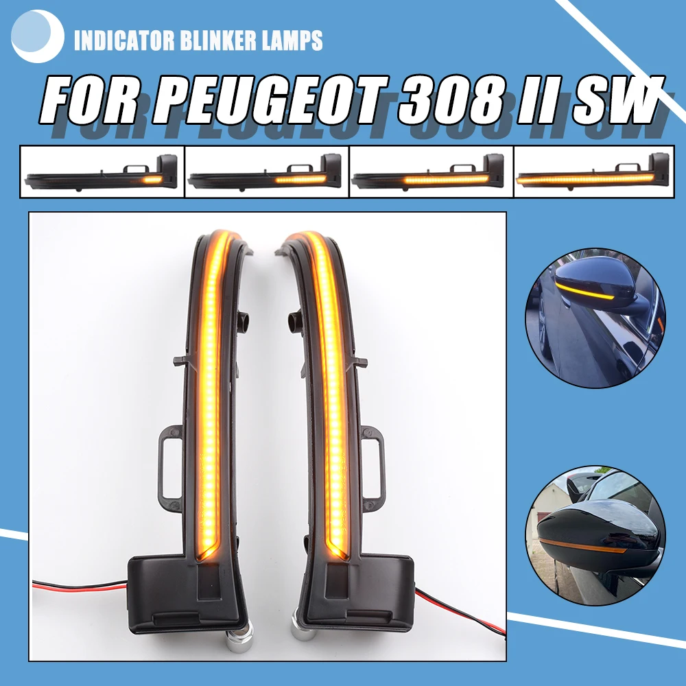 Mirror LED Turn Signal Repeater Lamp 1610708280 For Peugeot 308 II SW 2013 2014 2015 2016 2017 2018 2019