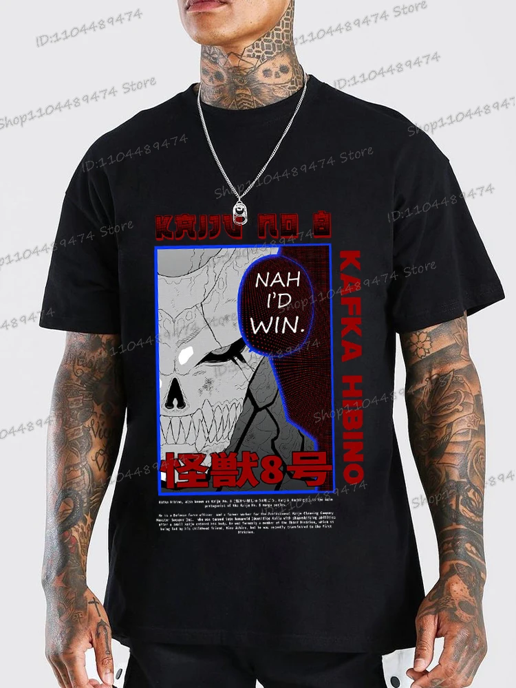 

Kaiju No.8 T-shirt Horror Anime Gift Shirts Men Women Crewneck Fashion Streetwear