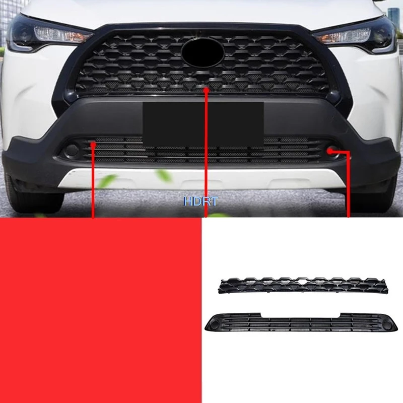 Car Style Insect Front Racing Grille Air Conditioning Water Tank Insert Anti Bug Net Accessories For Toyota Corolla Cross 2022 +