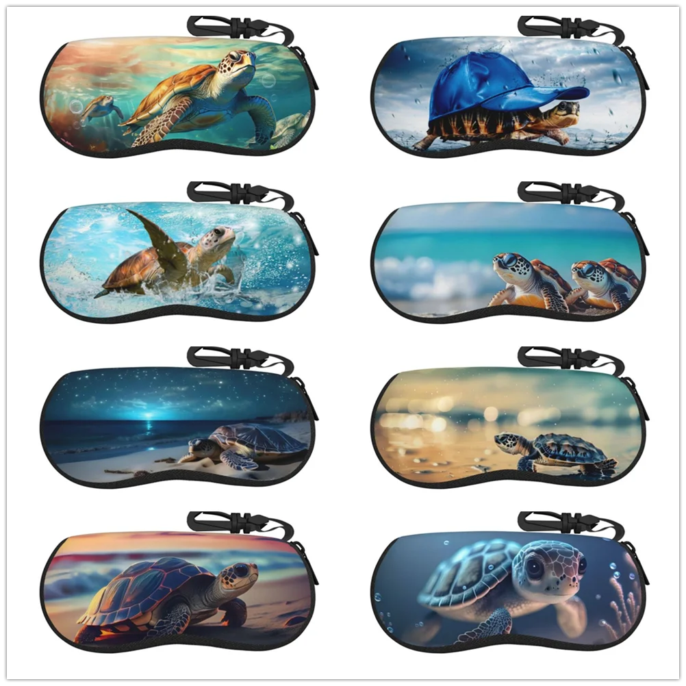 

Beach turtle animal cute Glasses Box High-end Sunglasses Myopia Glasses Pressure Resistant Sunglasses Boxs Glasses Bags