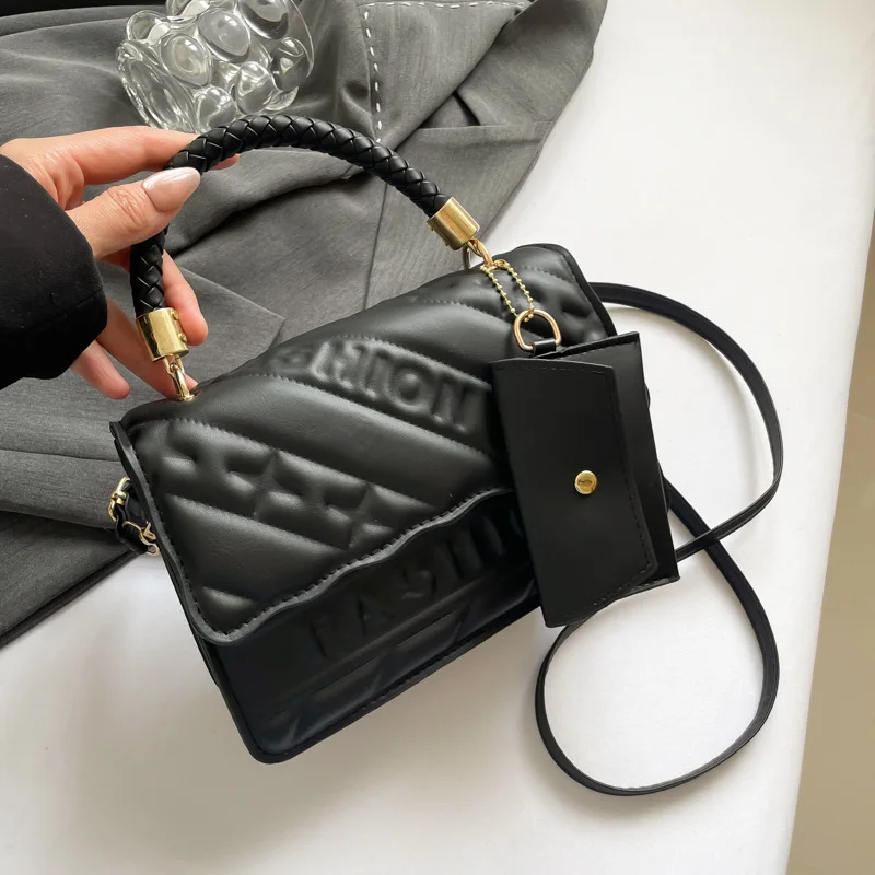 Handbag Casual fashion personalized small square bag retro messenger bag