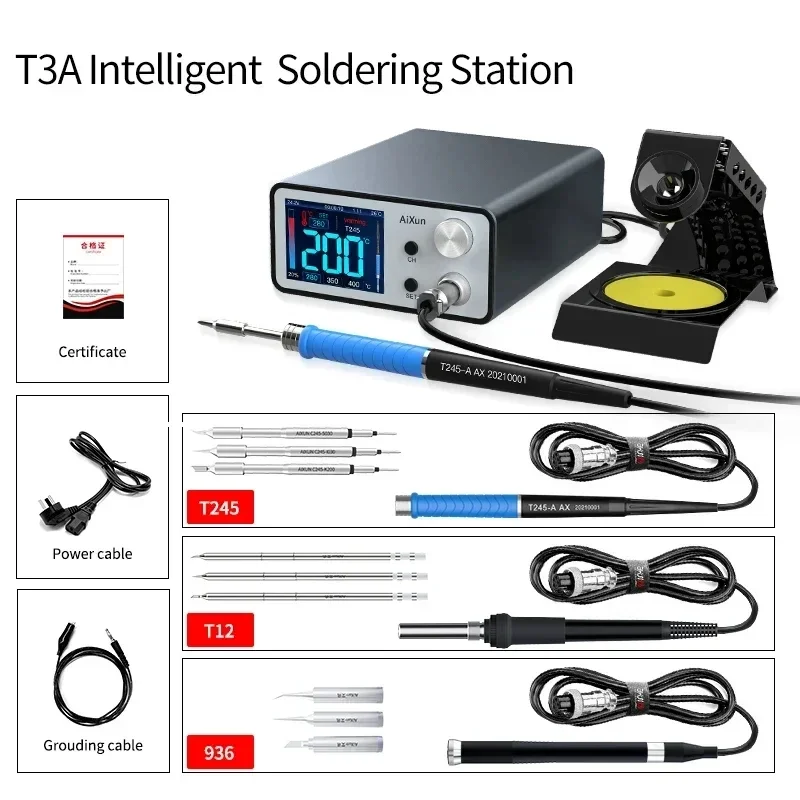 JCID AiXun T3A T3B Intelligent Soldering Station With T115/T210/T245 Handle Welding Iron Tips Electric Set for BGA Repair Tool