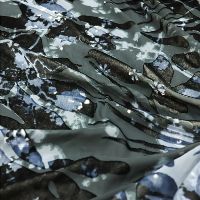 

Тканое бархатное парчовое вискозное платье с принтом в виде чонсама и сжиженной ткани