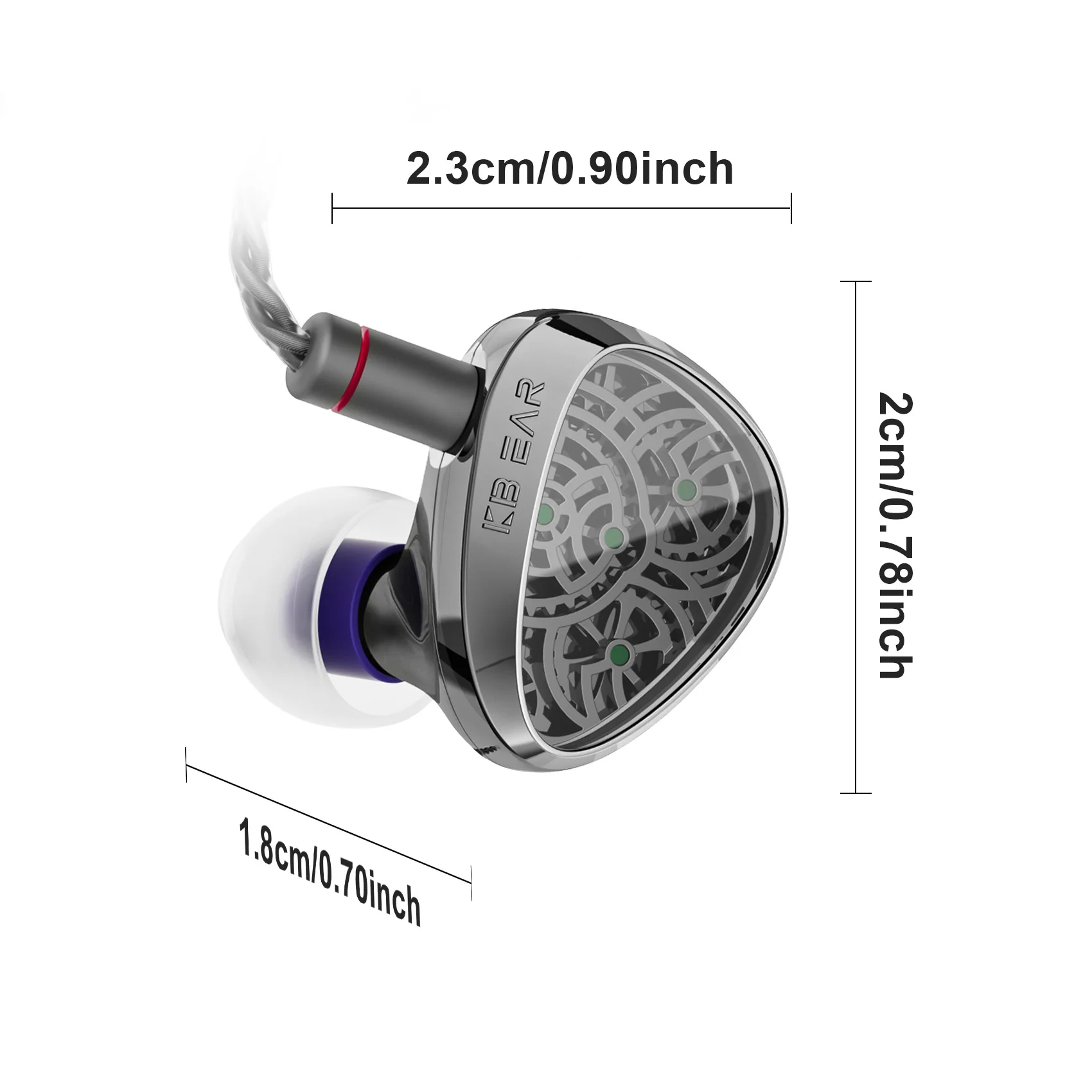 KBEAR Tourbillon-X TB-X IEMS in-Earphone Wired Headphones 10mm CVD-Coated Carbon Fiber Diaphragm Deep BassGaming Headset
