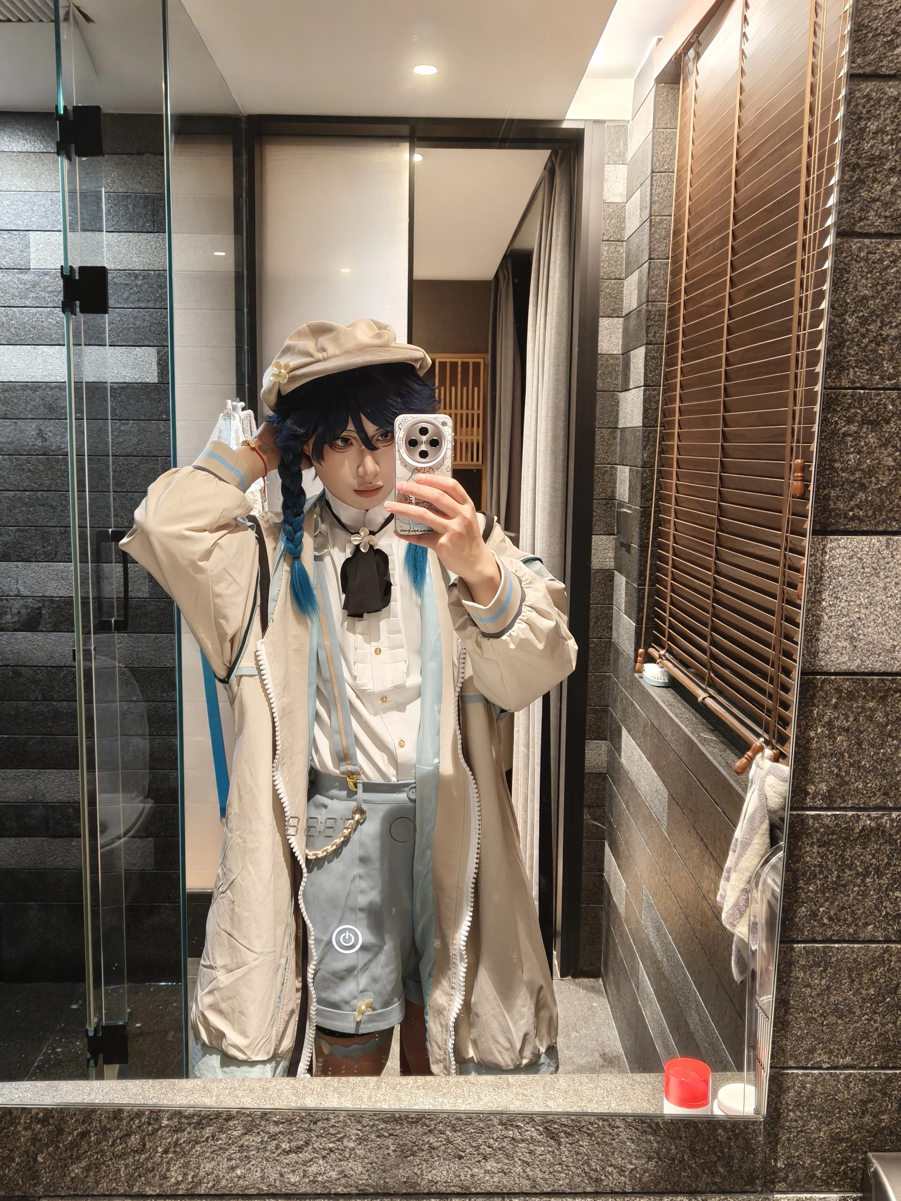 لعبة Genshin Impact Venti أزياء تنكرية لحفلة الهالوين وعيد الميلاد ولعب الأدوار الهزلية الرائعة دعائم القبعة مقاس S-XL متوفر