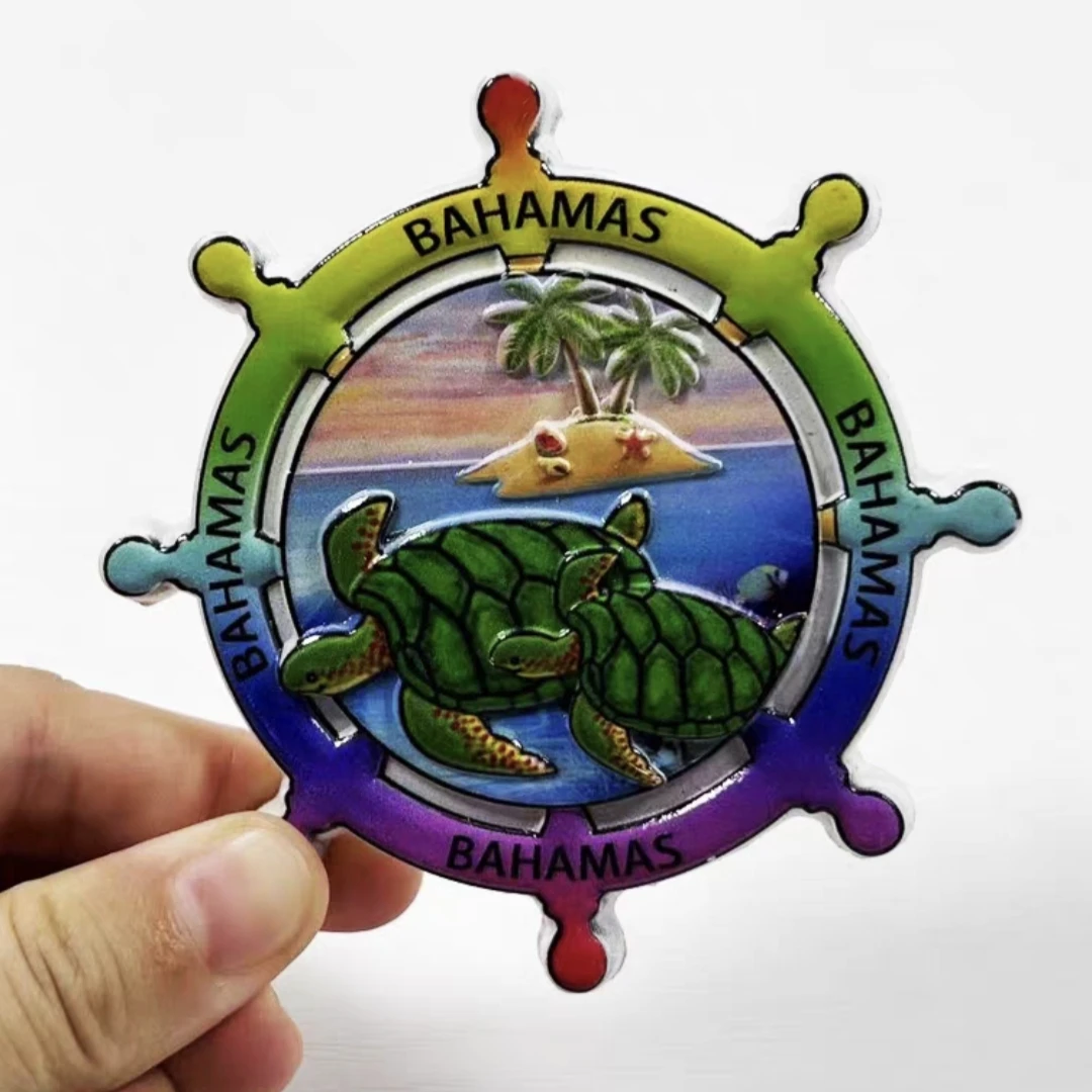 South America Bahamas Sea View Fridge Magnet Tourist Souvenirs Bottle Opener Refrigerator Magnetic Stickers Travel Gifts