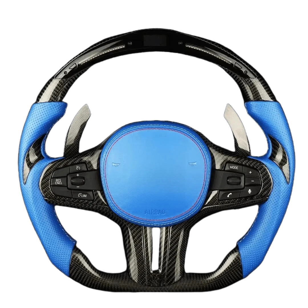 

For Bmw Customized Steering Wheel F20 F30 F80 F10 X1 X2 X3 X4 X5 X6 M5 M4 M3Carbon Fiber Steering Wheel With LED Steering Wh