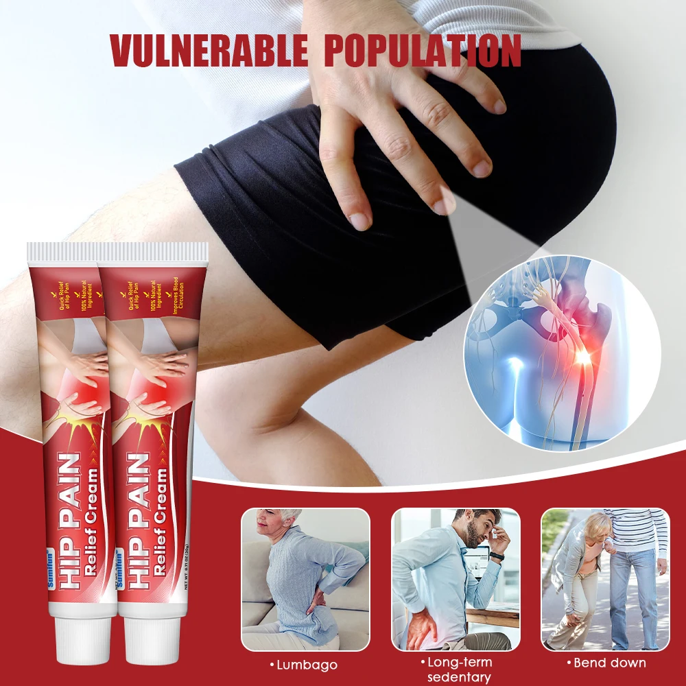 1/3/5Pc Sumifun Hip Pain Relief Cream Sciatica Neuralgia Arthritis Ache Ointment Muscle Joint Painkiller Massage Medical Plaster