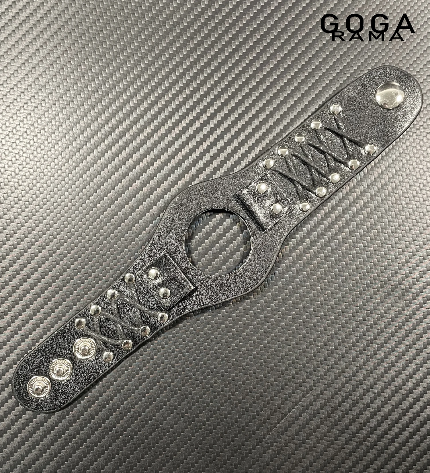 

Ремешок GOGARAMA для Samsung Galaxy Watch 8 40/44 мм, 8 Classic 46 мм, 4, 5 Pro, 6, 7, черный, из натуральной кожи, с серебристым металлическим декором