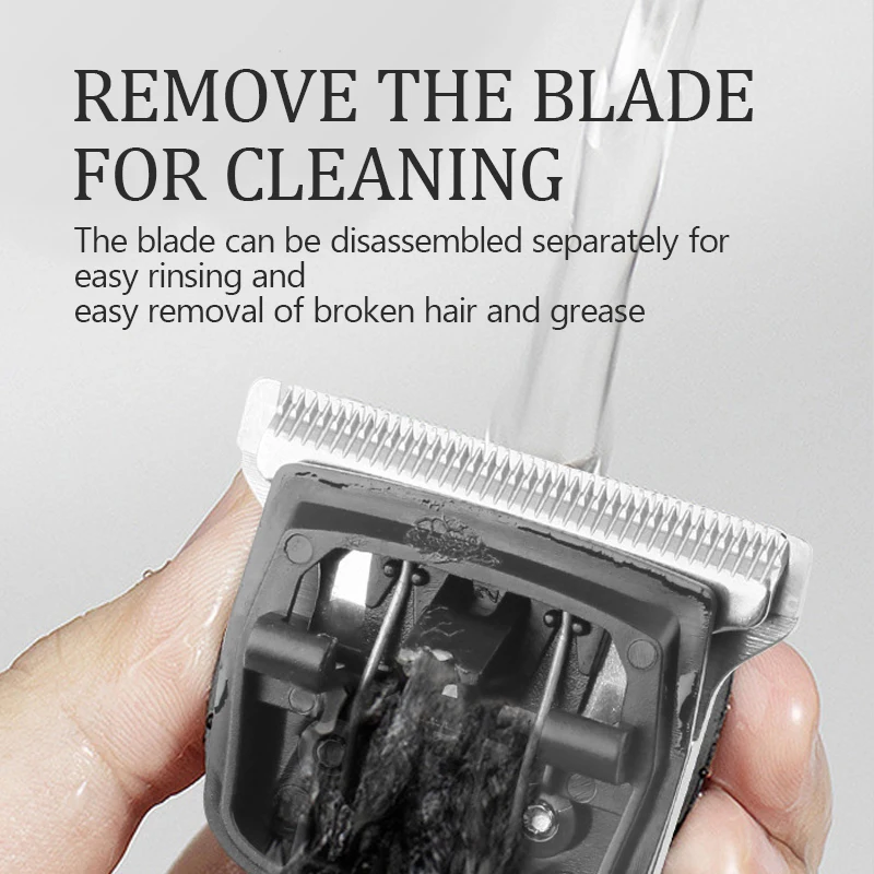 Kemei Cordless Hair Clippers para homens, aparador de barba recarregável, baixo ruído, corte de cabelo corporal, corte indolor, presente para pai e marido