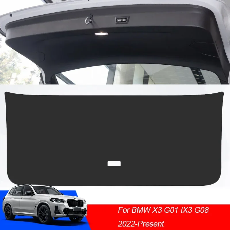 

Car PU Leather Mat Anti-kick Carbon Trunk Weather Dustproof Protection Tailgate Sticker For BMW X3 G01 IX3 G08 2022-2025