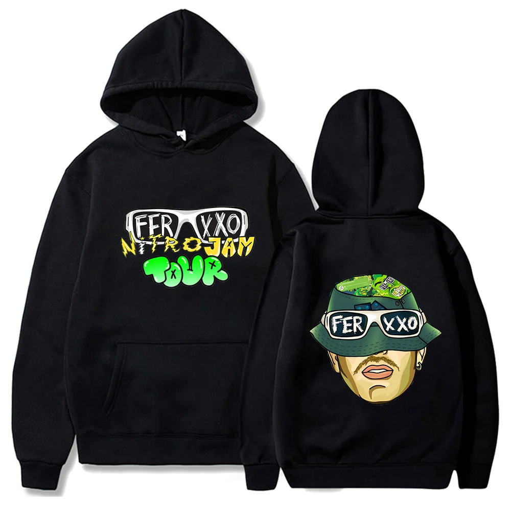 Rapper Feid Ferxxo Merch Oversized Women/Men Hoodie Sweatshirt Y2K Streetwear Hip Hop Pullover Hooded Jacket Casual Tracksuit