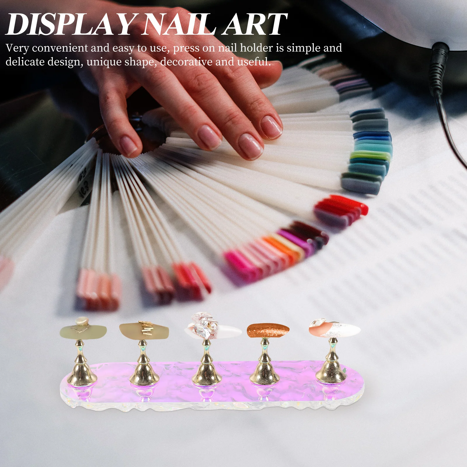

Oval Chess St Fake Sticker Holder Nail Art Practice Press On Fake Nails Display St Nails Display St