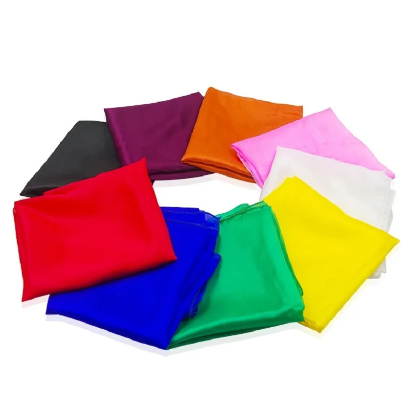 1pcs 60*60cm Color Changing Silk Scarf Magic Silk Magic Tricks Magician Scarves Close Up Stage Magic Props