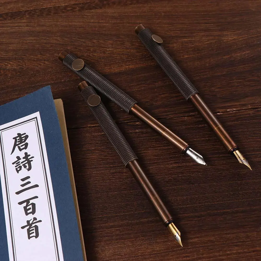 

Kawaii Pen Gift Stationery EF/F/Bent Metal Excellent Ink Pen Fountain Pen Writing Pen Brass Fountain Pen