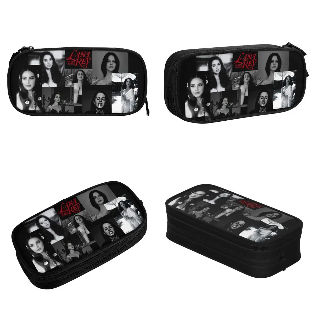 Cute Retro Lana Del Rey Pencil Cases Music Singer Pencilcases Pen Box Kids Large Storage Bag Students School Gifts Stationery