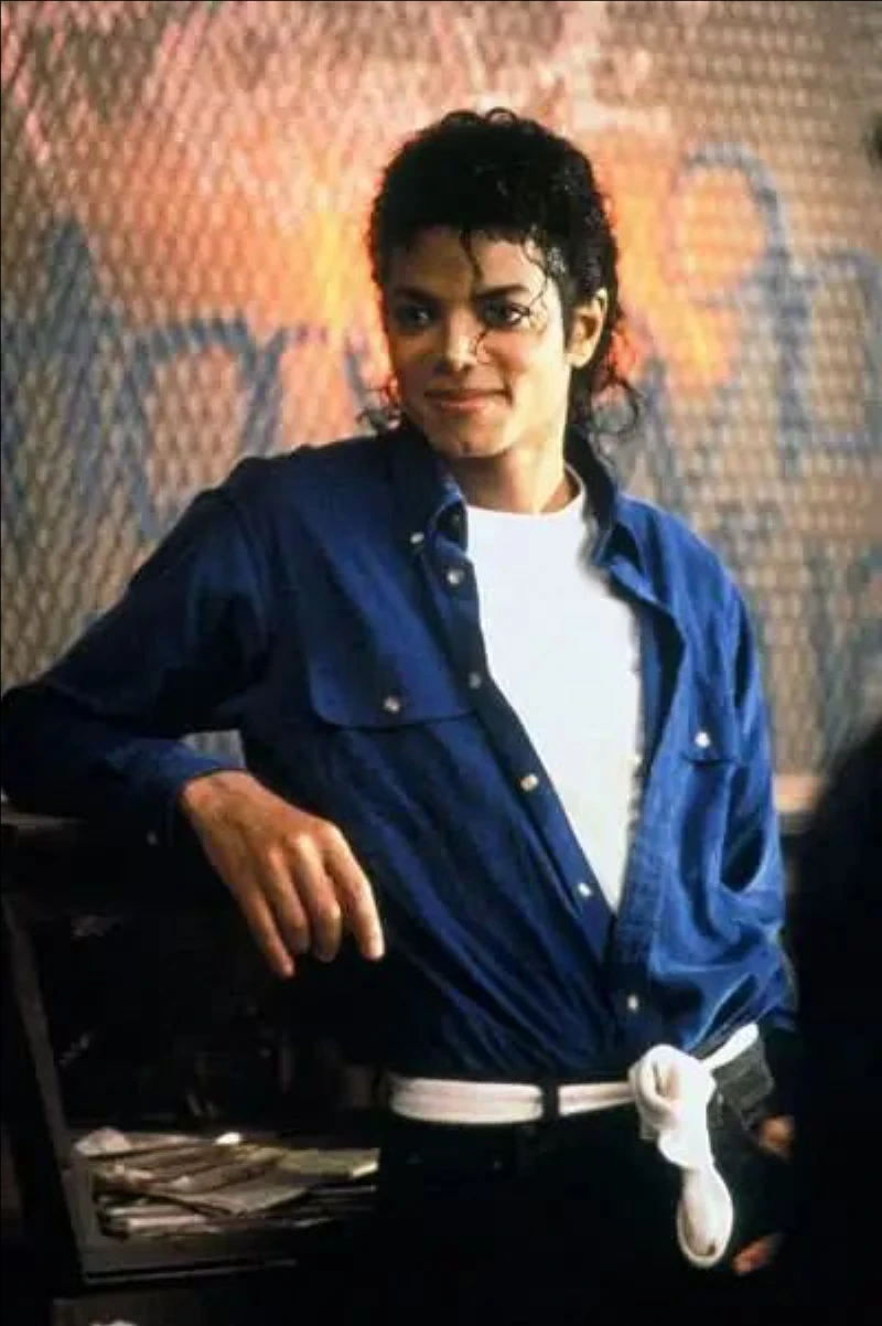 Michael Jackson Blue Shirt The Way You Make Me Feel Impersonator