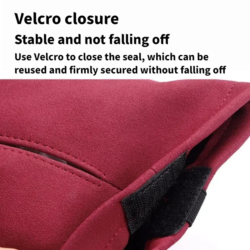 Universal Premium Suede Car Hidden Tissue Box Holder Auto Napkin Organizer with Elastic Strap for Sun Visor Armrest Seat Back