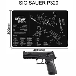 Tactical SIG SAUER Gun Cleaning Rubber Mat P220 P226 P229 P250 P320 P365 P238 SP2022 Gunsmith Armorers Disassembly Repair Tool