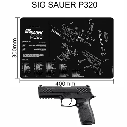 전술 SIG SAUER 건 청소 고무 매트, 건스미스 아머 분해 수리 도구, P220 P226 P229 P250 P320 P365 P238 SP2022 