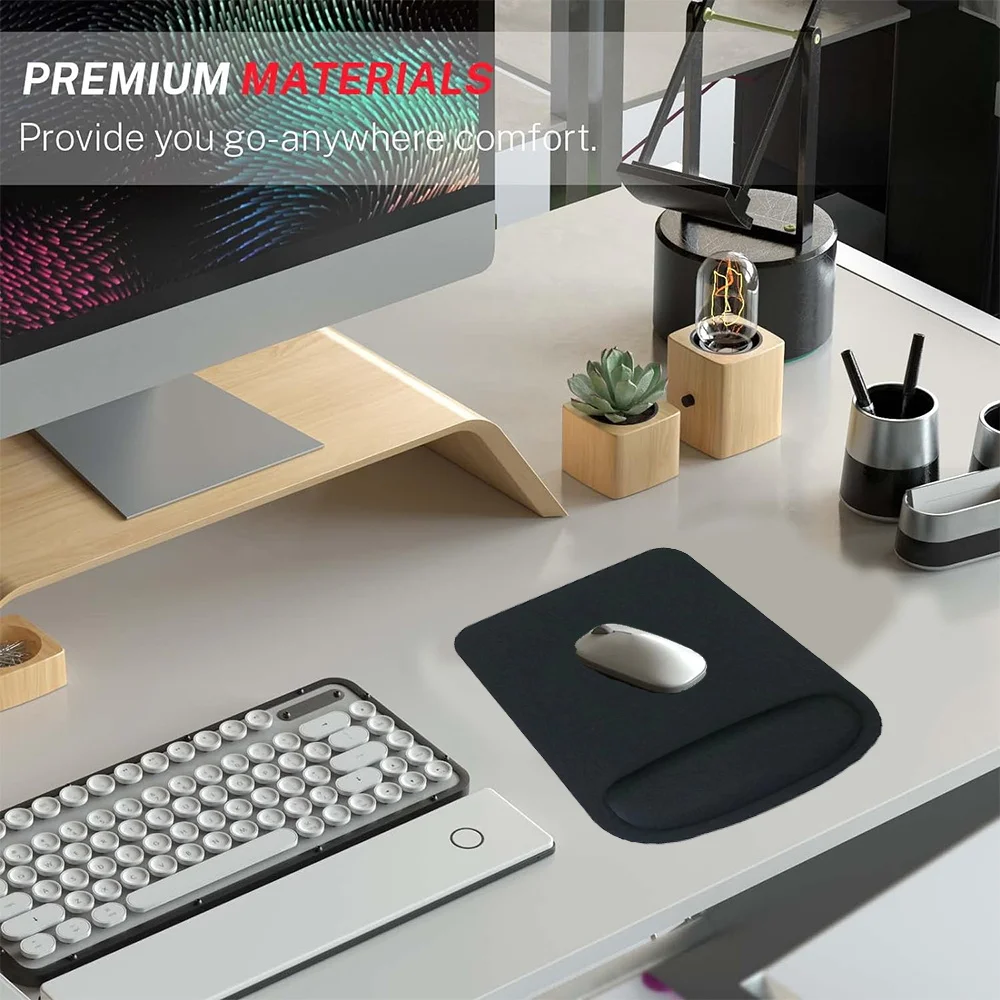 Mouse Pad for Ergonomic Support Wristband Mouse Mat Pad Wrist Rest Square Comfortable for PC Laptop Computer Teacher Series