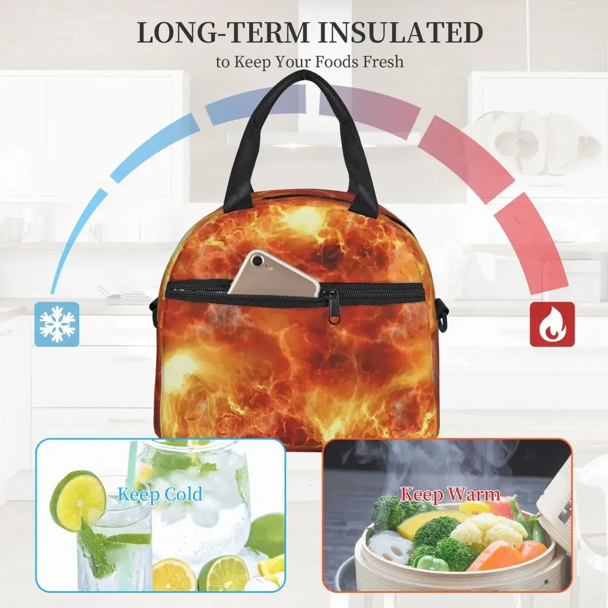 

Insulated Bento Box Portable Lunch Tote Picnic Bags Cooler Bag for Woman School