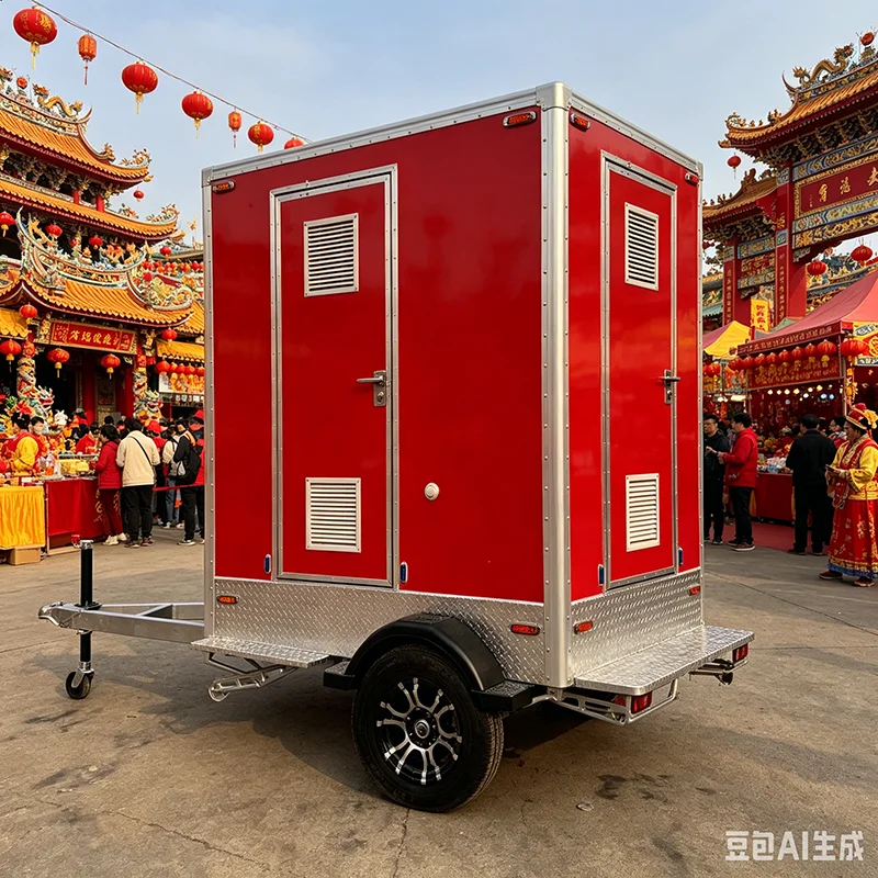 In Stock Luxury Flush Portable Toilets for Outdoor Use Mobile Restroom Trailers by Chinese Manufacturer