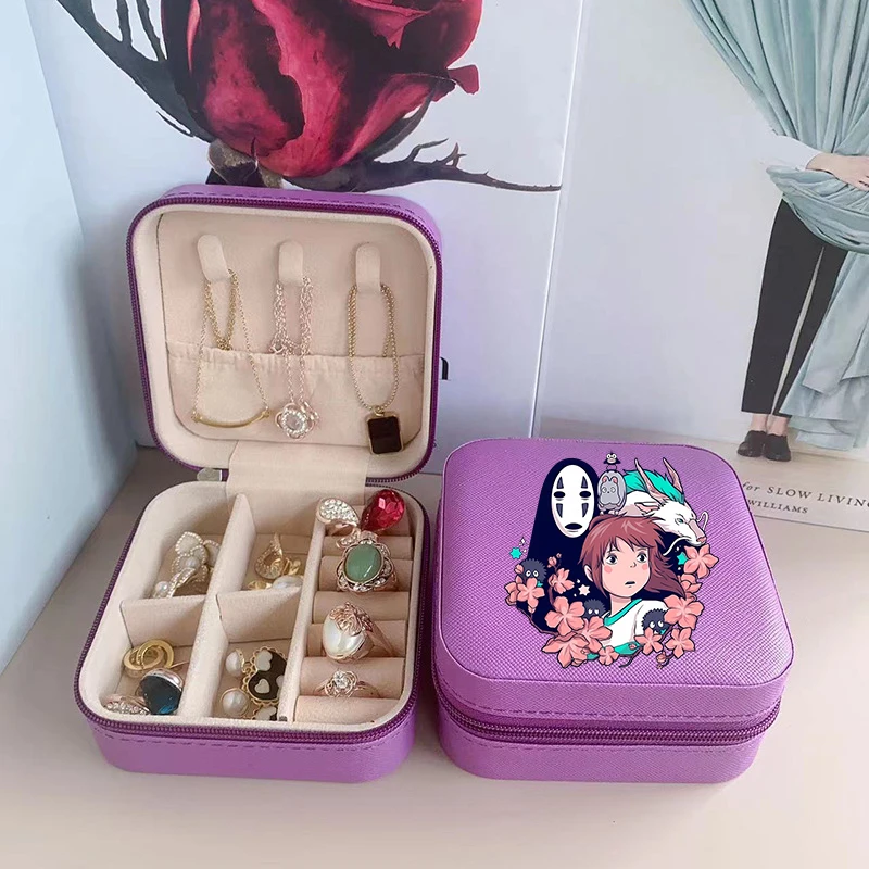 My Neighbor Totoro Jewelry Box Organizer Storage Box Travel Portable Jewelry Case Earrings Necklace Ring Jewelry Boxes Gifts gallery 3