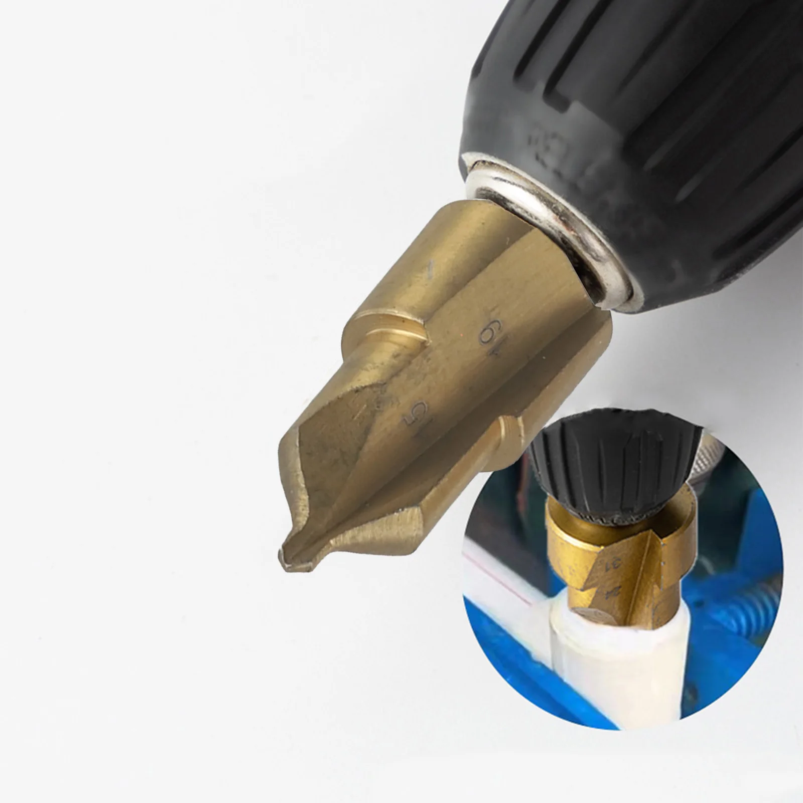 Foret étagé PPR Riser pour la réparation de tuyaux de bricolage, filetage exécutif, fuite d'eau, fils transparents et sans bavure