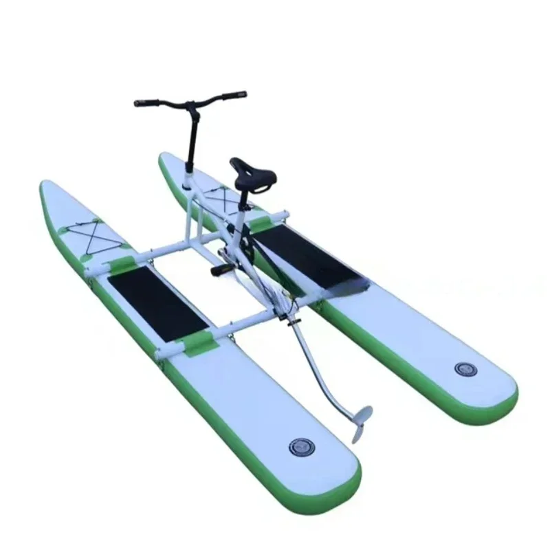 

People favorite water play equipment pedal boat bike 2-person PE material water bicycle