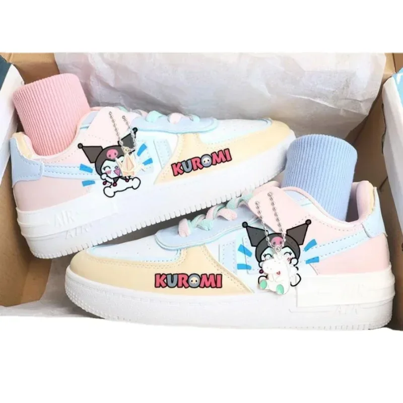 Sanrio Series Shoes Summer Devil Kulomi Sweet and Cool Soft Girl High-top Canvas Shoes Girls and Students Japanese Casual Shoes