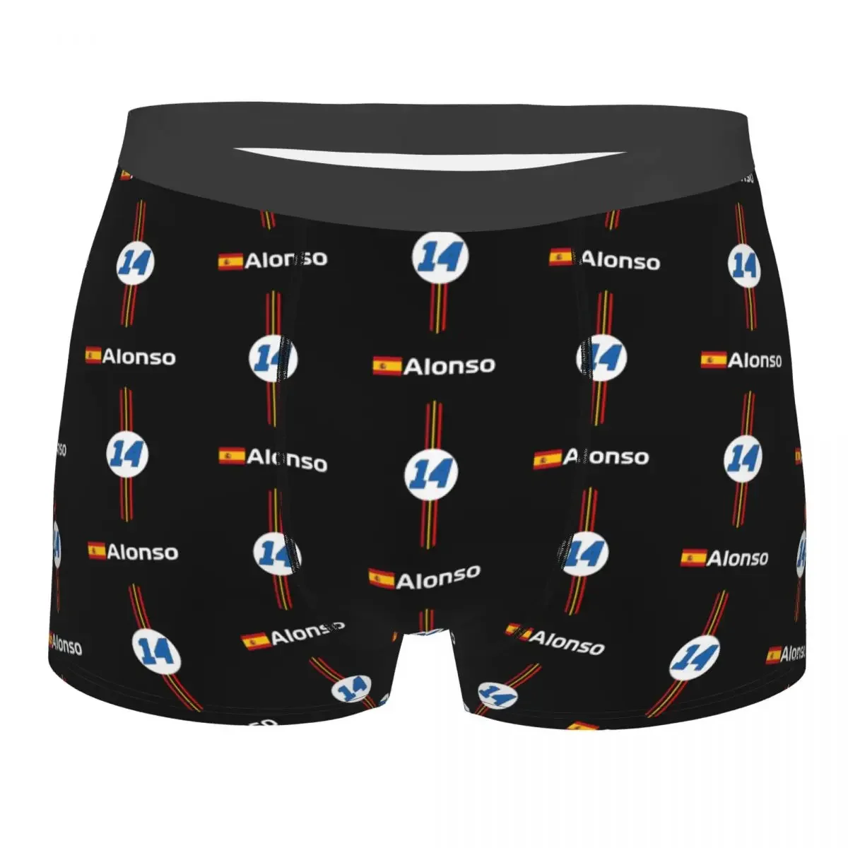 Custom Fernando Alonso 14 Underwear Men Stretch Aston Boxer Briefs Shorts Panties Soft Underpants For Homme