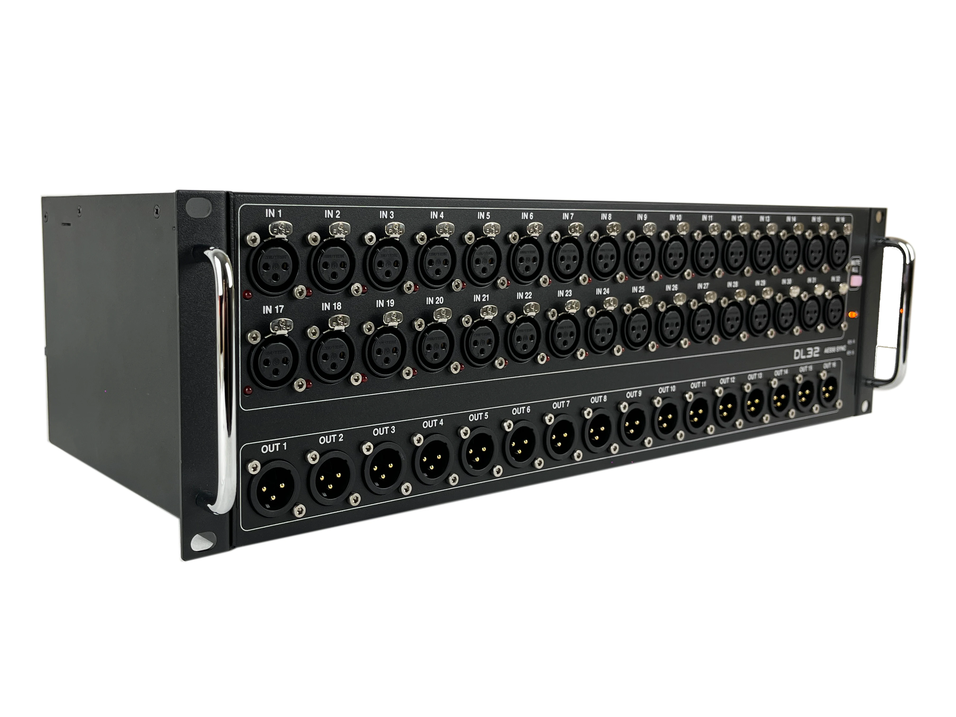 Paulkitson DL32 Digital Professional Audio Stage Box 32 In 16 Out 32 MIDAS Mic Preamps ULTRANET & ADAT Interfaces for Live Stage